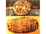 A gold signet ring from Persepolis (above) and the impression of the seal of Xerxes. 5th century BC (below). (Oriental Institute, Chicago).